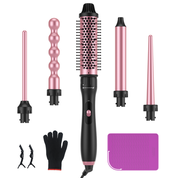 LANDOT 5-in-1 Curling Iron Wand Set