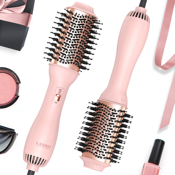 LANDOT Hair Blow Dryer Brush-Pink